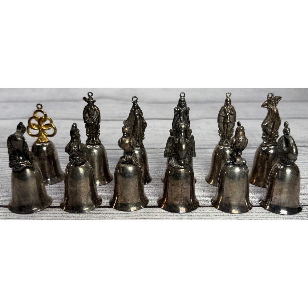 Reed & Barton Silver-Plated 12 Days Of Christmas Bells With Boxes